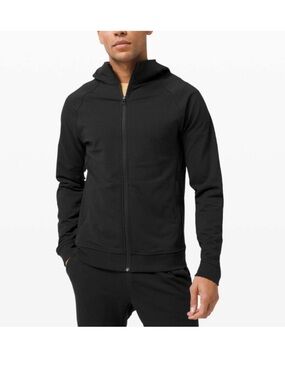 lululemon athletica city sweat Black Lightweight Zip Hoodie Jacket French terry